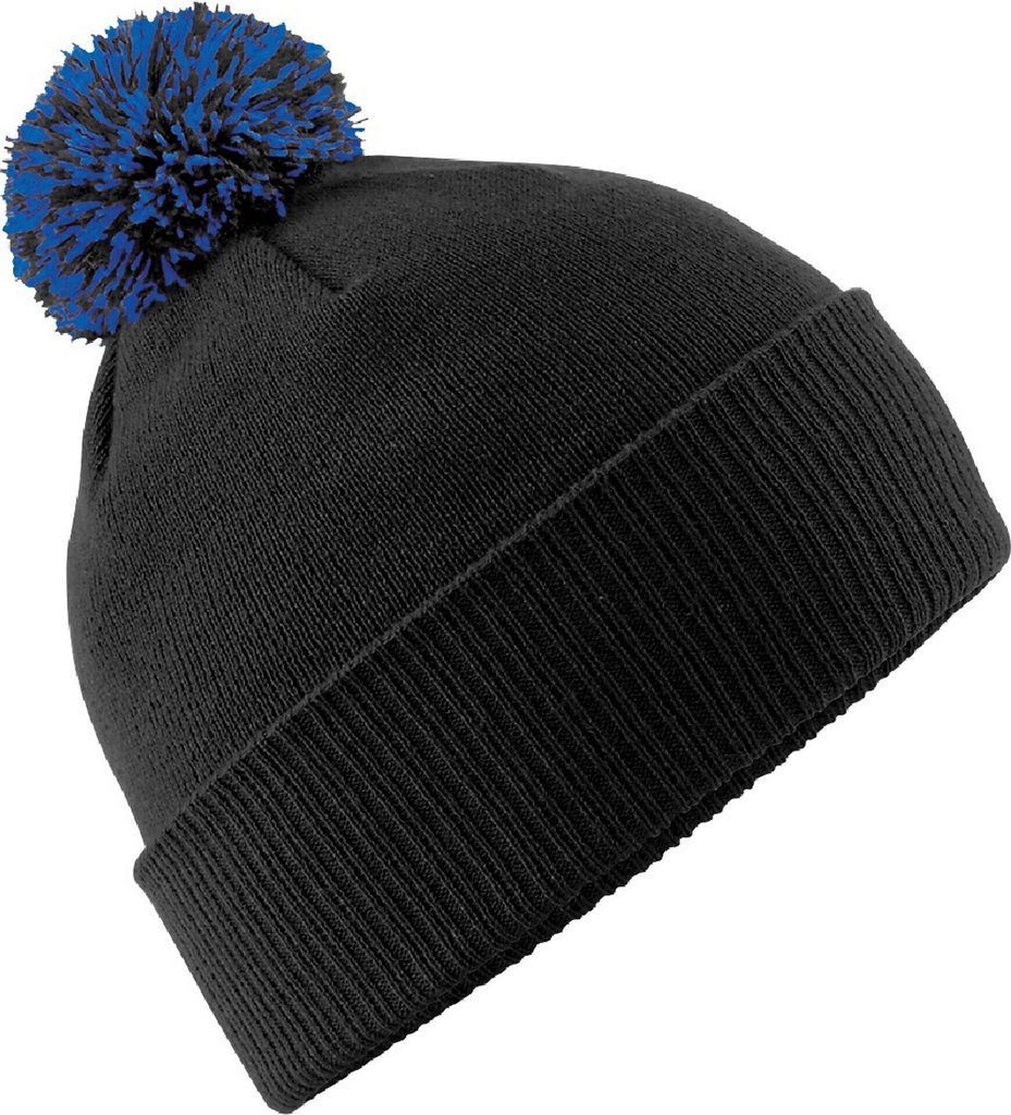 Beechfield - Mütze für Herren/Damen Uni BC4657 (Einheitsgröße) (Schwarz/Kräftiges Königsblau)