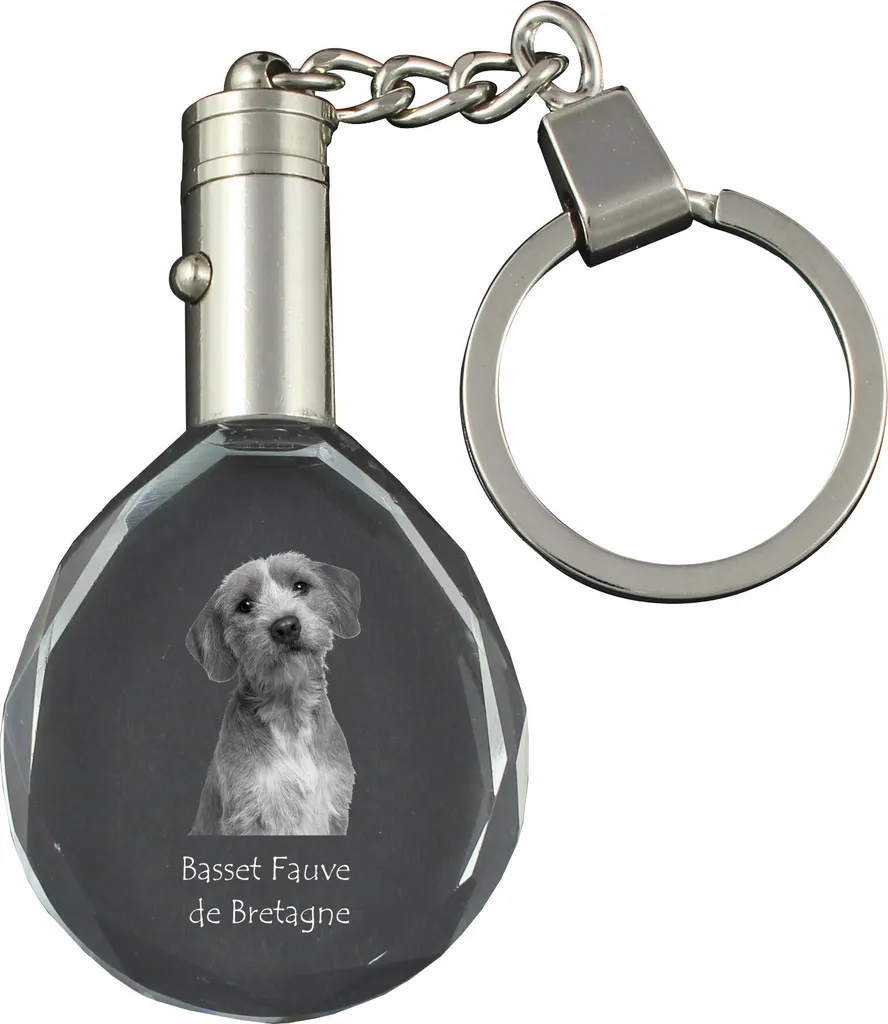 Ciondolo Basset Fauve de Bretagne in Cristallo - Regalo Cane Personalizzato