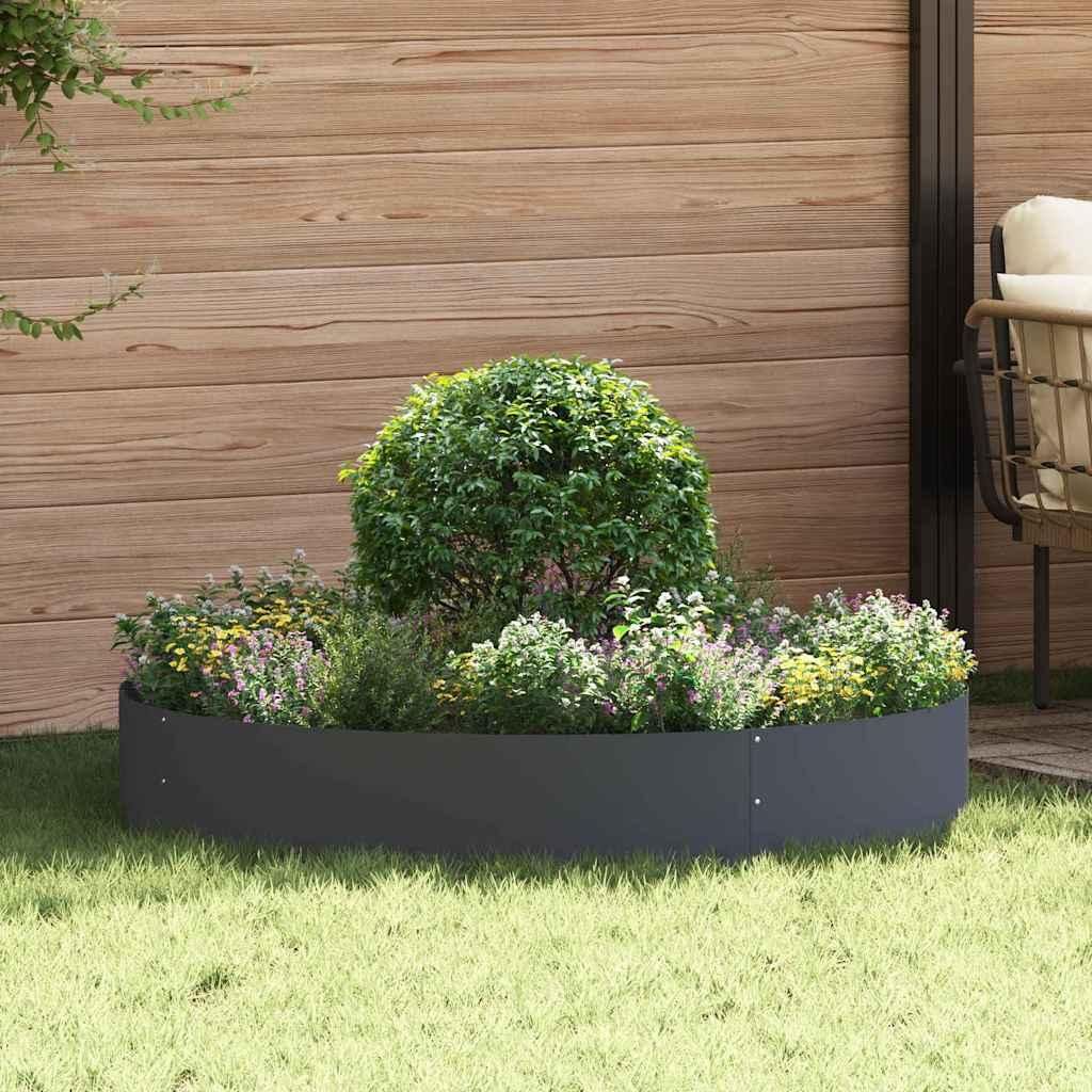 Maison Exclusive - Pflanzenring Anthrazit 120 x 120 x 20 cm Kaltgewalzter Stahl