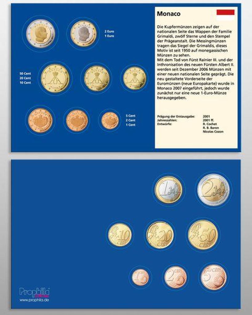 Prophila Collection 10 Münz-Tabletts Monaco