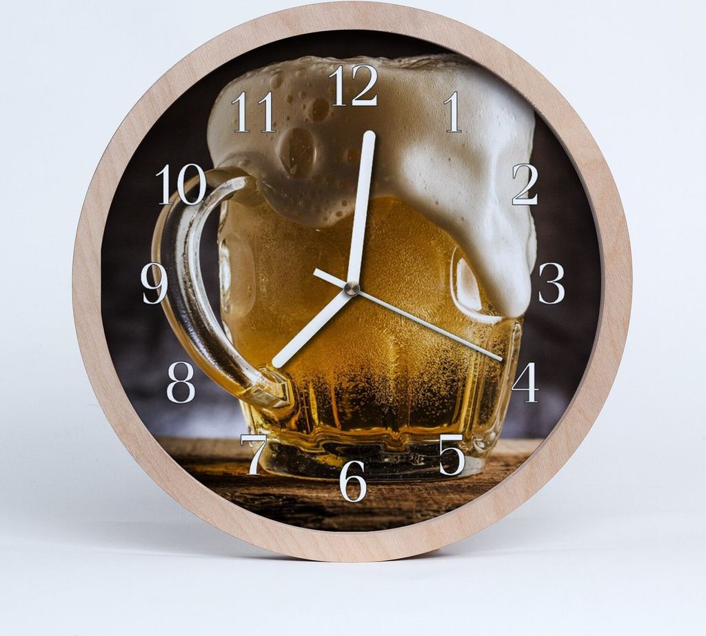 Holzuhr 20fi cm wanduhr - stilvolles Bier