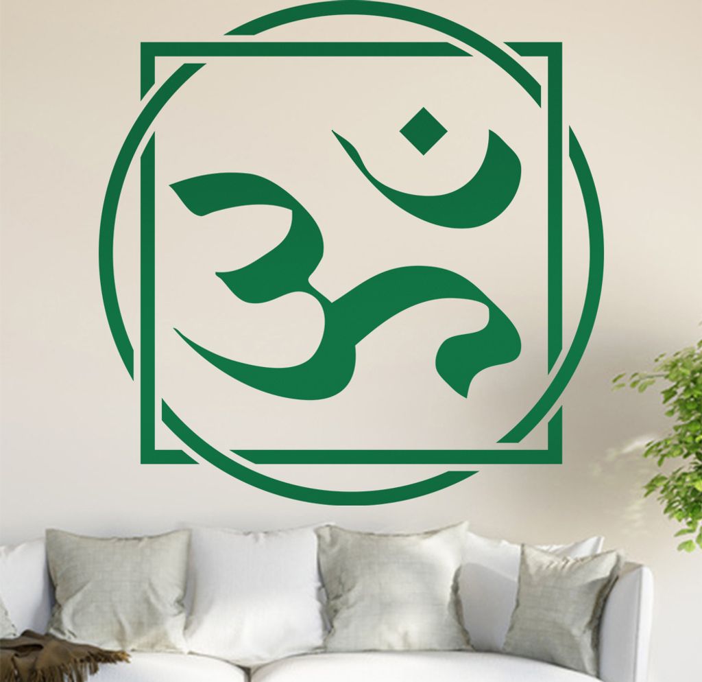 Om Wandtattoo in 6 Größen - Wandaufkleber Wall Sticker - Dekoration, Küche, Wohnzimmer, Schlafzimmer, Badezimmer