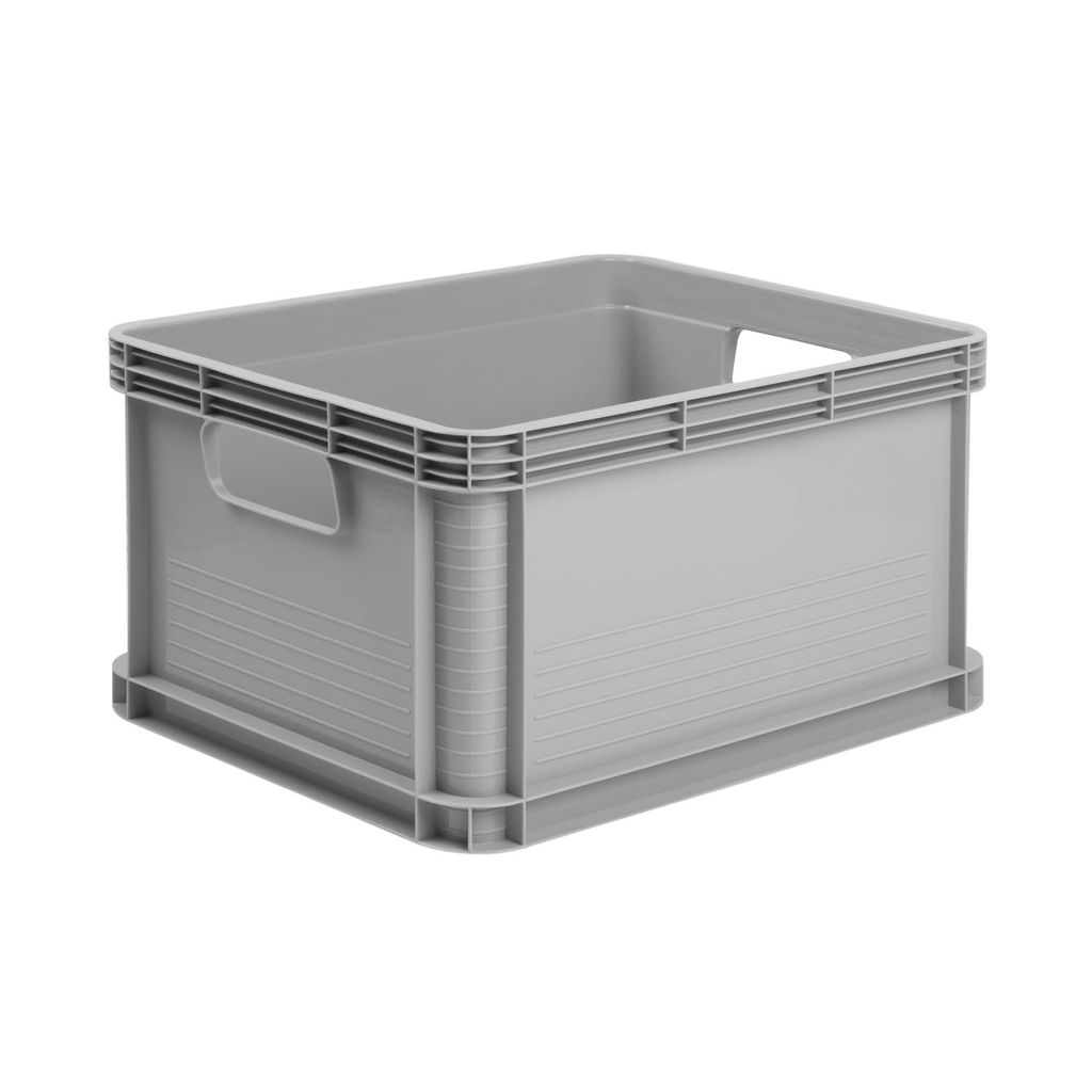 2 x Robusto-Box mit Deckel 45 L graphite Aufbewahrungsbox Box Kiste 