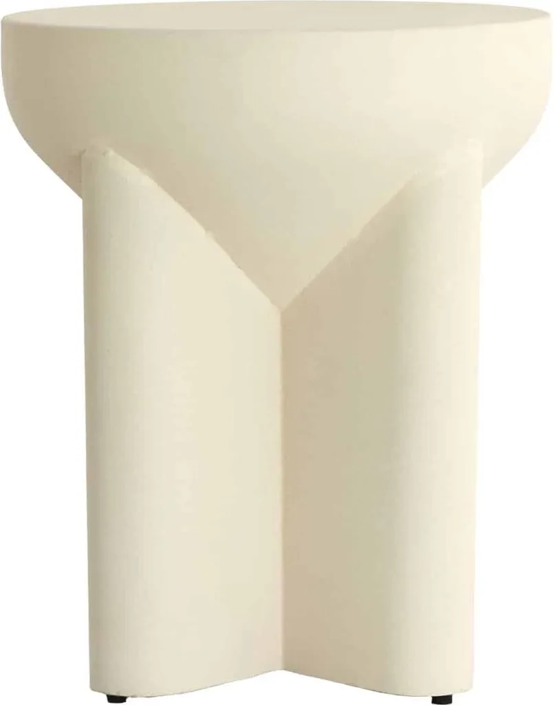 Table d'appoint MIKADO crème : gagnez de la place avec style Ø36 cm
