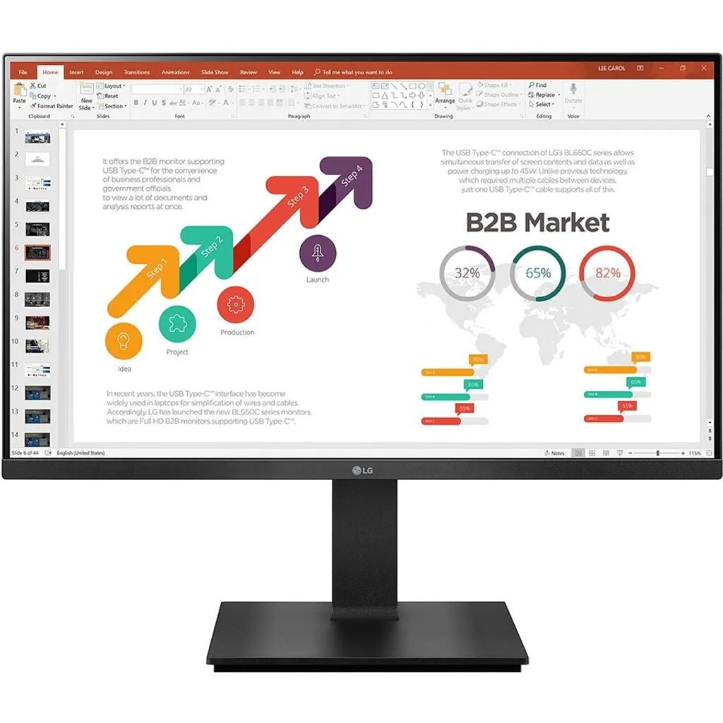 Écran de Travail LG 24BP45SP-B Pivotant Idéal pour Télétravail et Bureau - 6