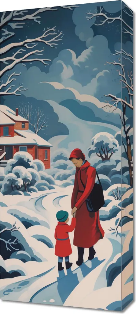 Quadro Emozionale Madre e Bambino 30x70 - Idea Regalo Nascita