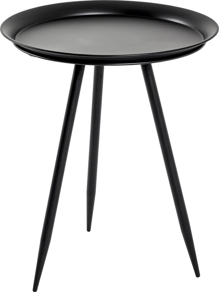 HAKU Beistelltisch schwarz - Metall, B/H/T: 44x54x44 cm