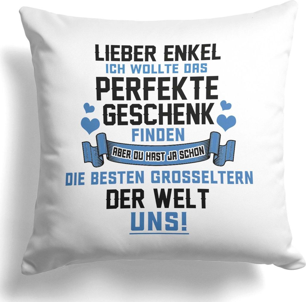 22Feels Enkel Geschenk von Oma Opa Jungs Kissen Deko Kinderzimmer Dekoration Geburtstag Weihnachten Abitur Bachelor Master Uni Abschluss Meister Wo...