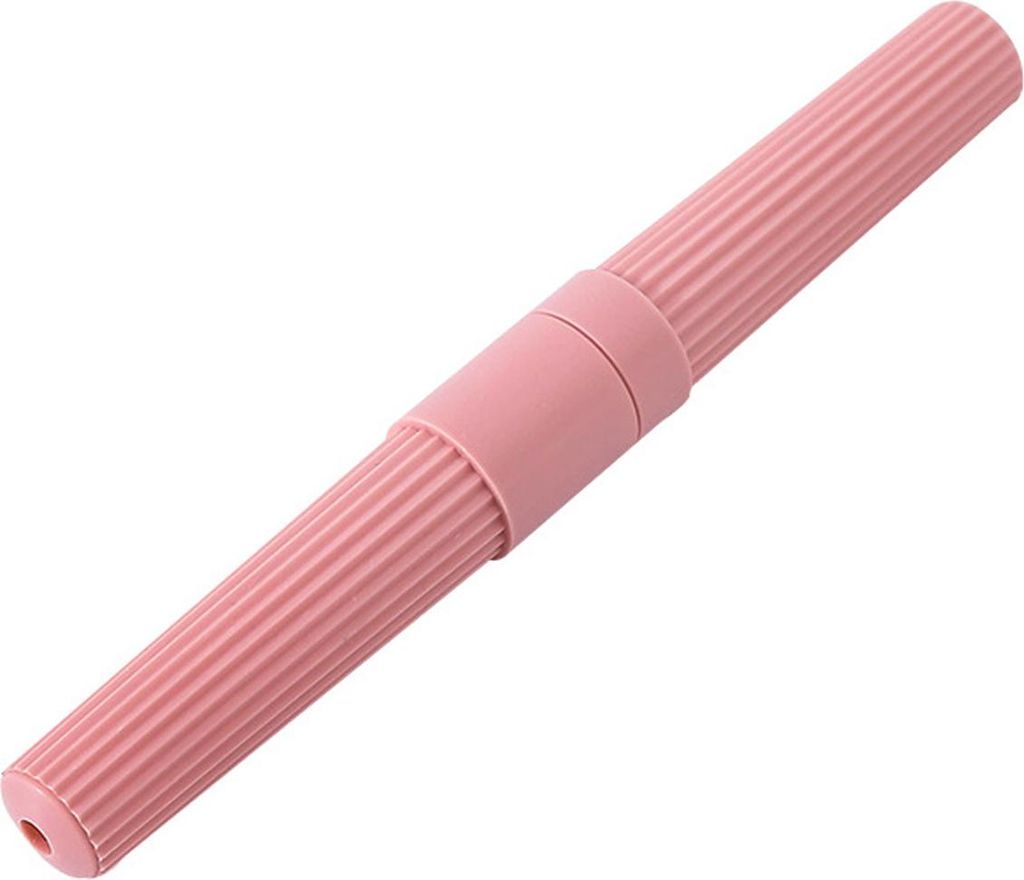 Tragbare Aufbewahrungsbox für Zahnbürsten auf Reisen und beim Camping (Pink)