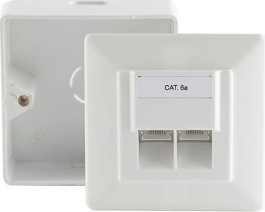 Prise Réseau RJ45 BS74272-SET Solution Anti-Interférences Ethernet Blanc