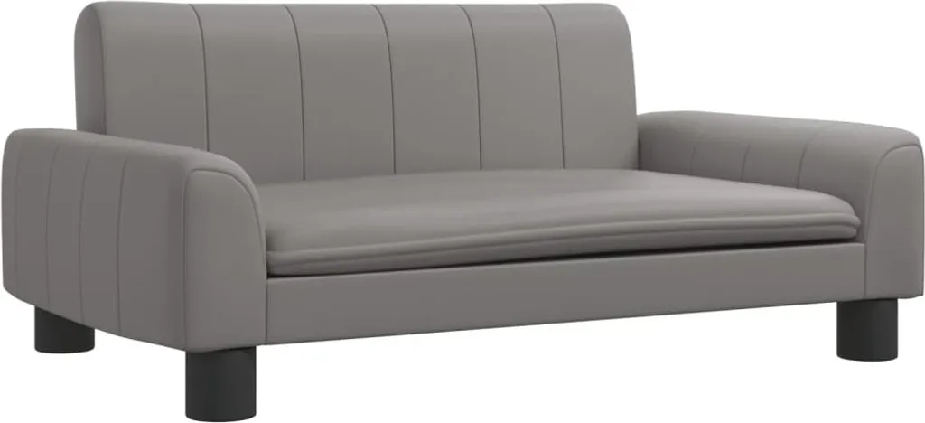 Canapé Enfant Gris Similicuir - Fini les Taches sur le Sofa du Salon