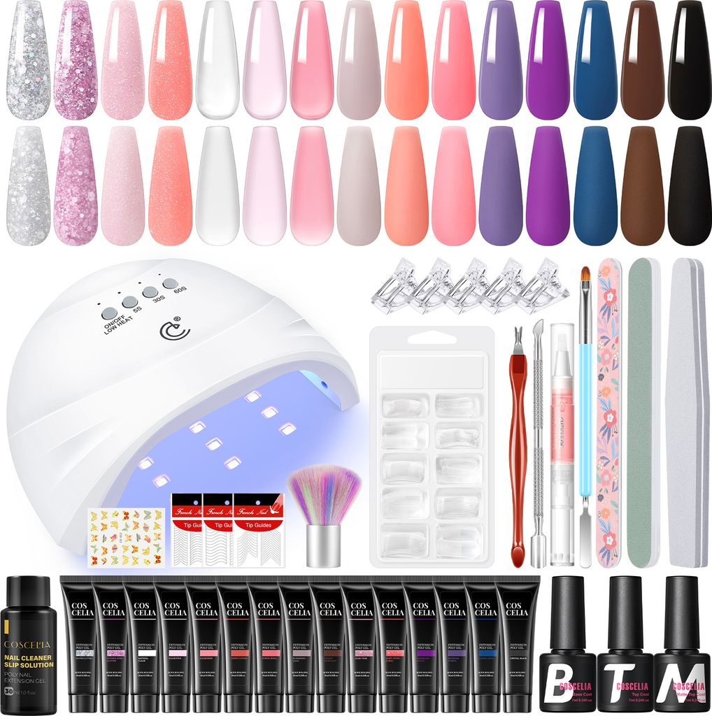 Poly Nagel Gel 15Pcs Poly Extension Gel Nägel Set mit UV Produktbild 1