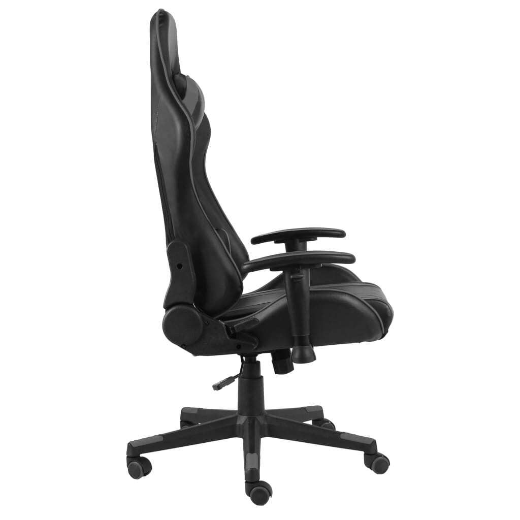 Cloris DesignMöbel Bürostühle - Grau Gaming-Stuhl Drehbar Grau PVC Schlichtes7365933