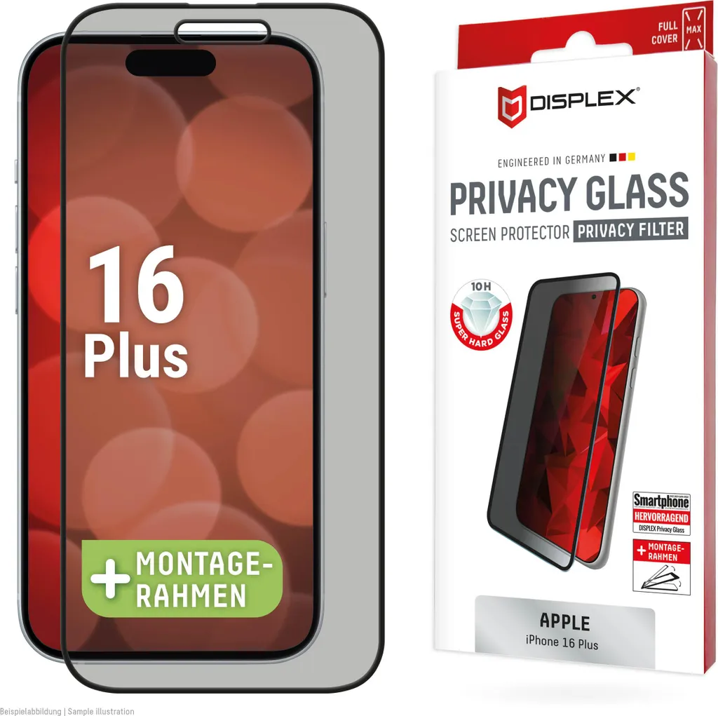 iPhone 16 Plus Privacy Glass 02017 Displex iPhone protezione schermo