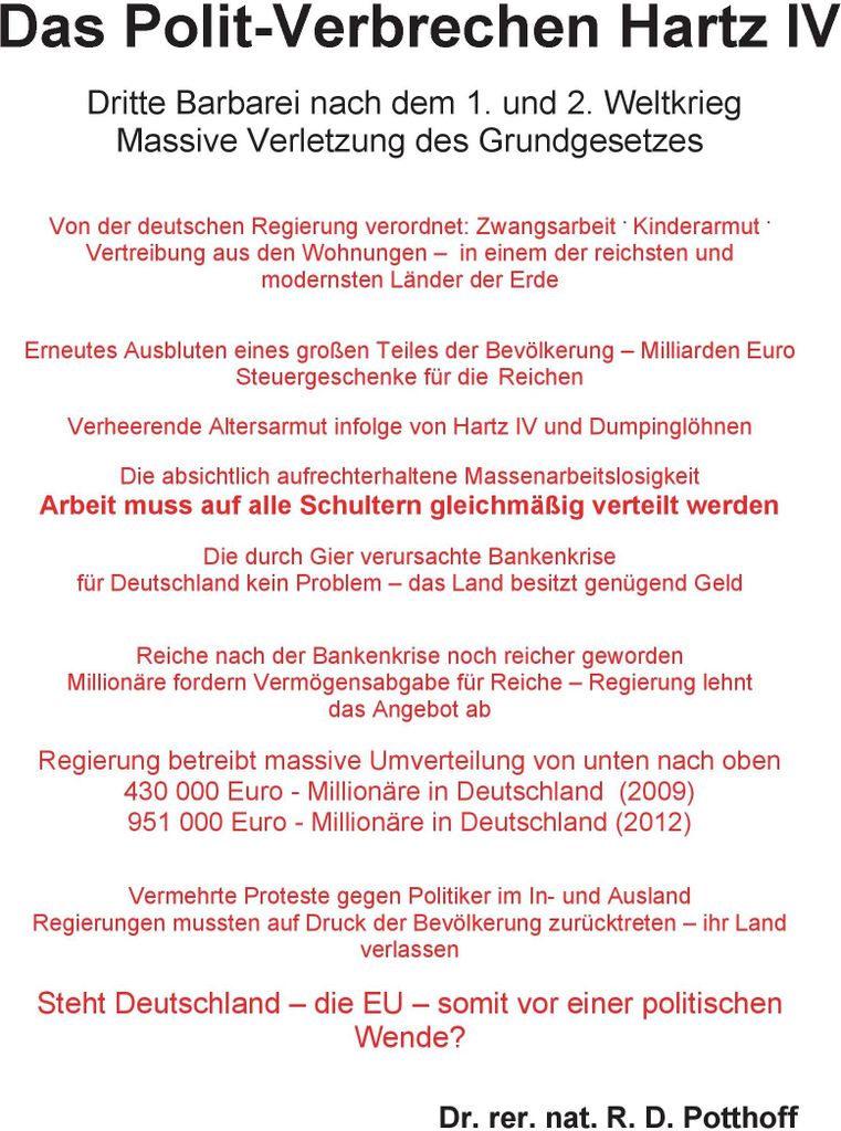 Das Polit-Verbrechen Hartz IV
