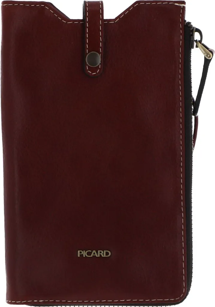 Petit sac bandoulière téléphone portable Eternity 1 en cuir brun Cognac