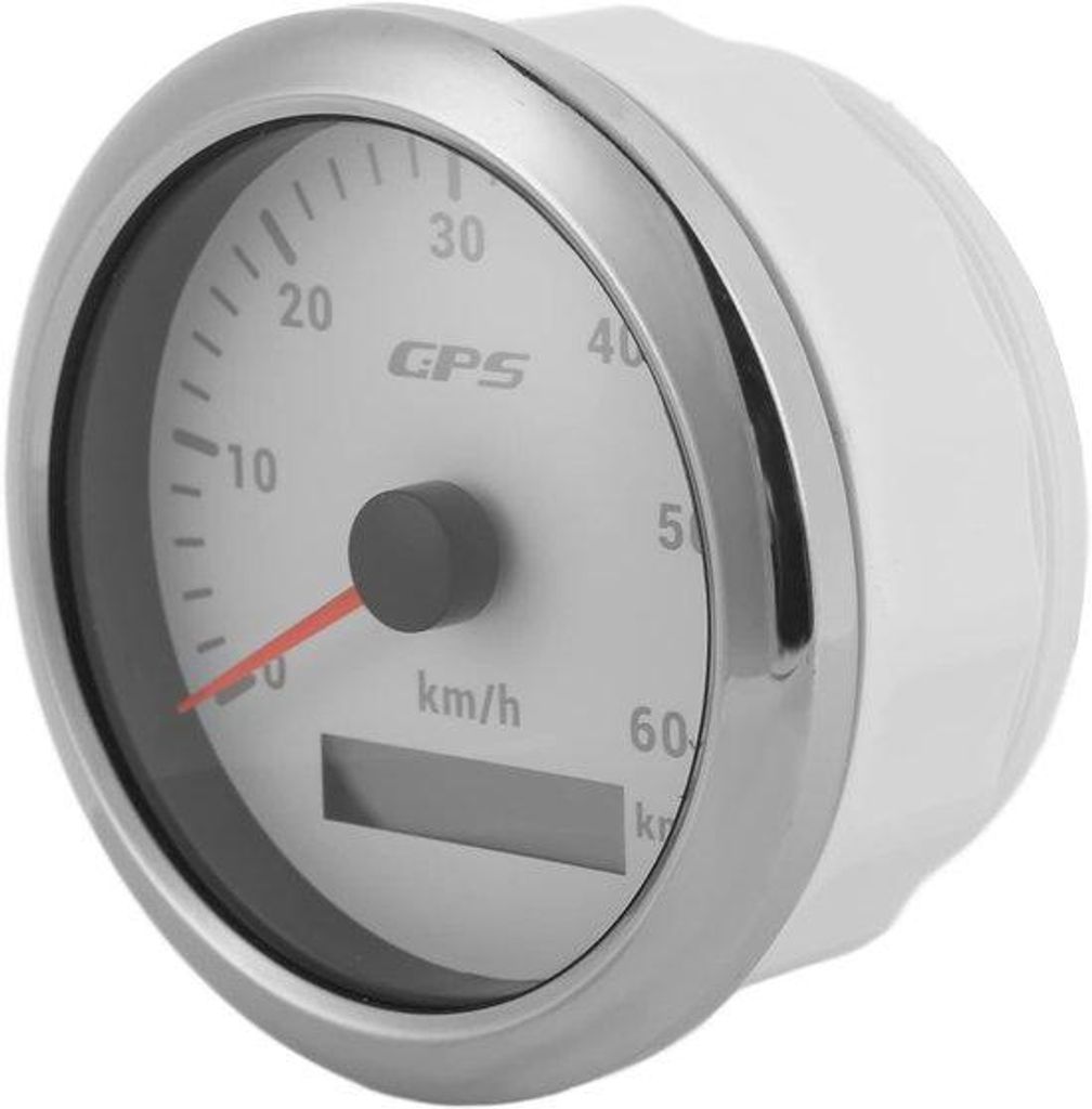 GPS Geschwindigkeitsmesser für Boot und Auto - 85 mm LCD Kilometerzähler mit einstellbarer Hintergrundbeleuchtung 0-60 km/h