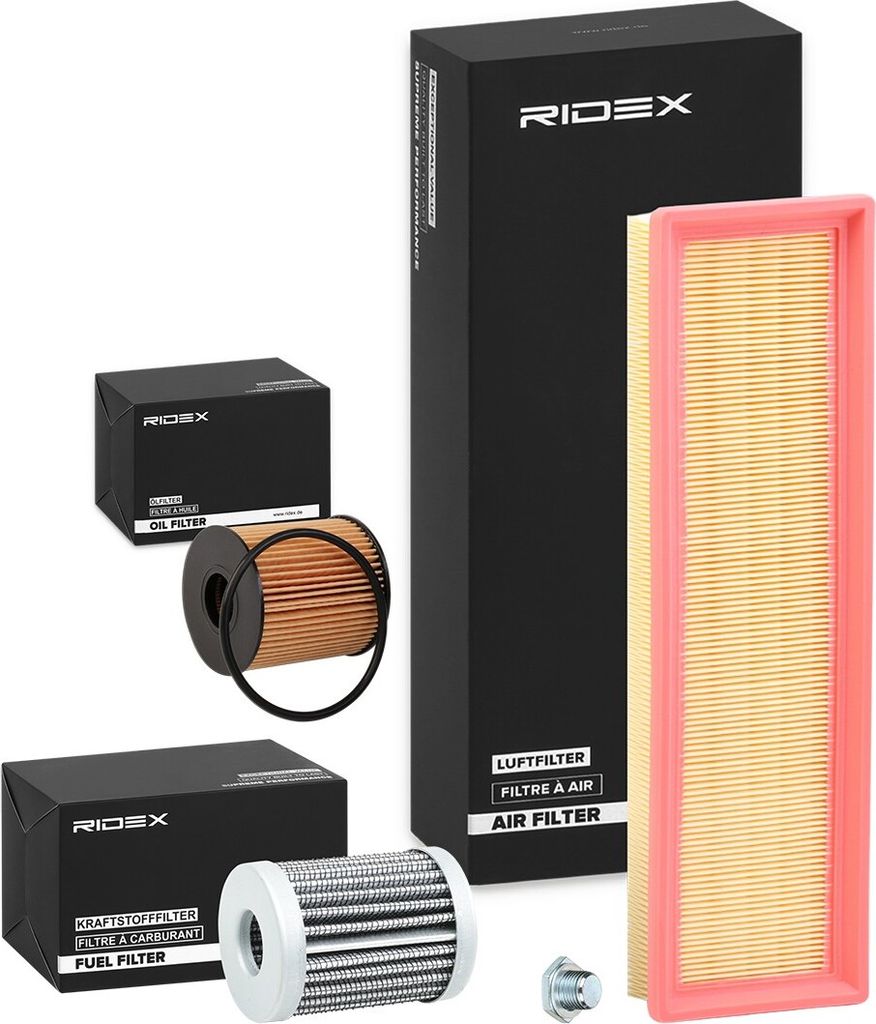 RIDEX Filterset Inspektionspaket Filtersatz passend für PEUGEOT 206+ Schrägheck (2L, 2M) 206 SW (2E/K) 307 Break (3E) für CITROËN C4 I (LC)