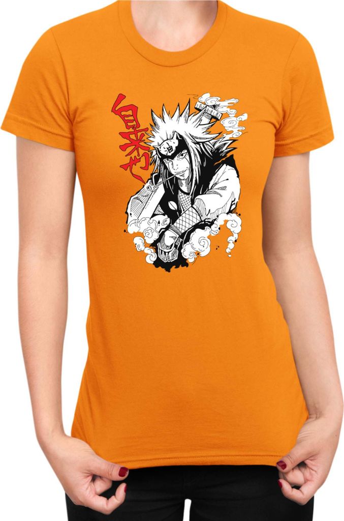 Damen T-Shirt Naruto Jiraiya 04, Lady 2XL / Orange
