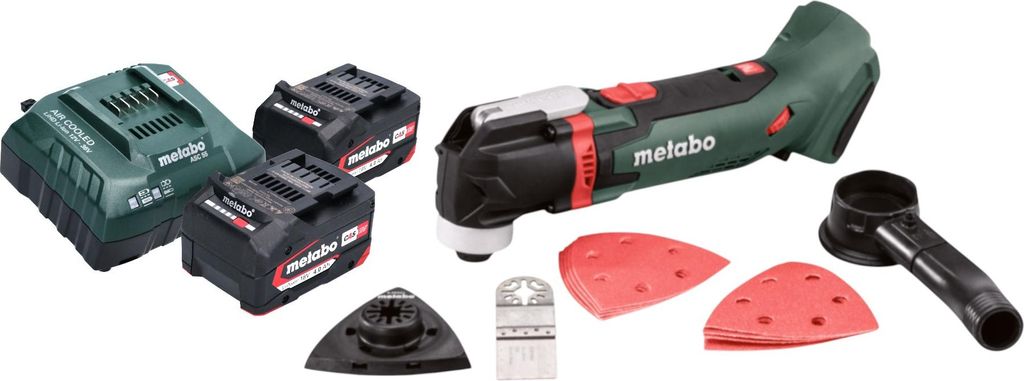 Metabo MT 18 LTX Akku Multitool 18 V OIS / Starlock + 2x Akku 4,0 Ah + Ladegerät