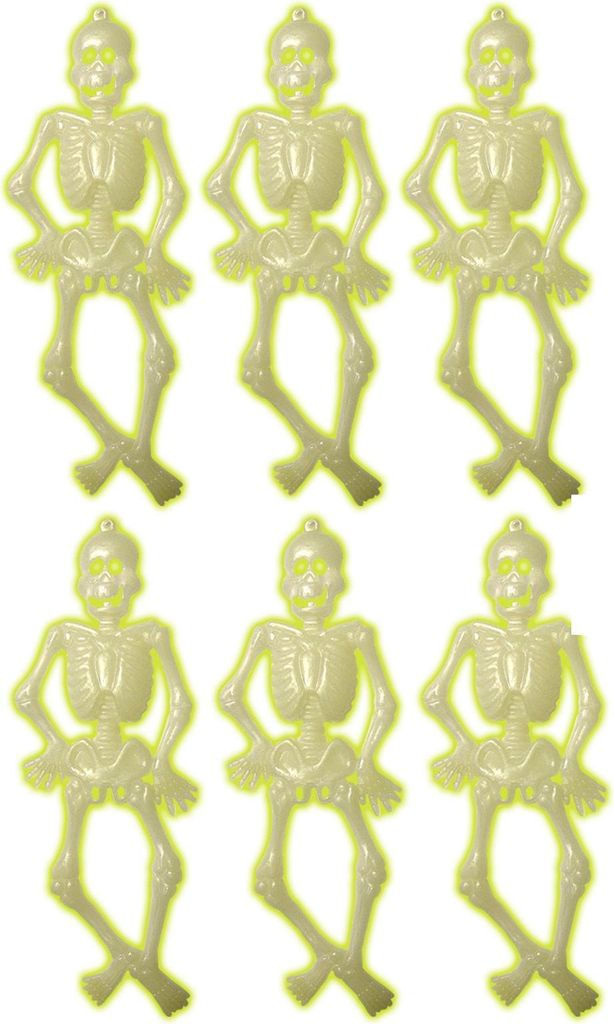 Set di 6 scheletri nettilucidi per la decorazione di Immagine del prodotto 