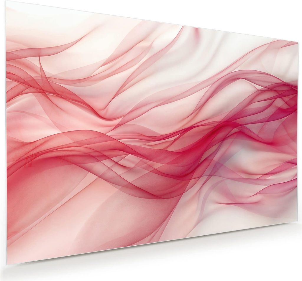 Glasbild 90x60cm in XXL für Wohnzimmer, Schlafzimmer Motiv Seidenschleier