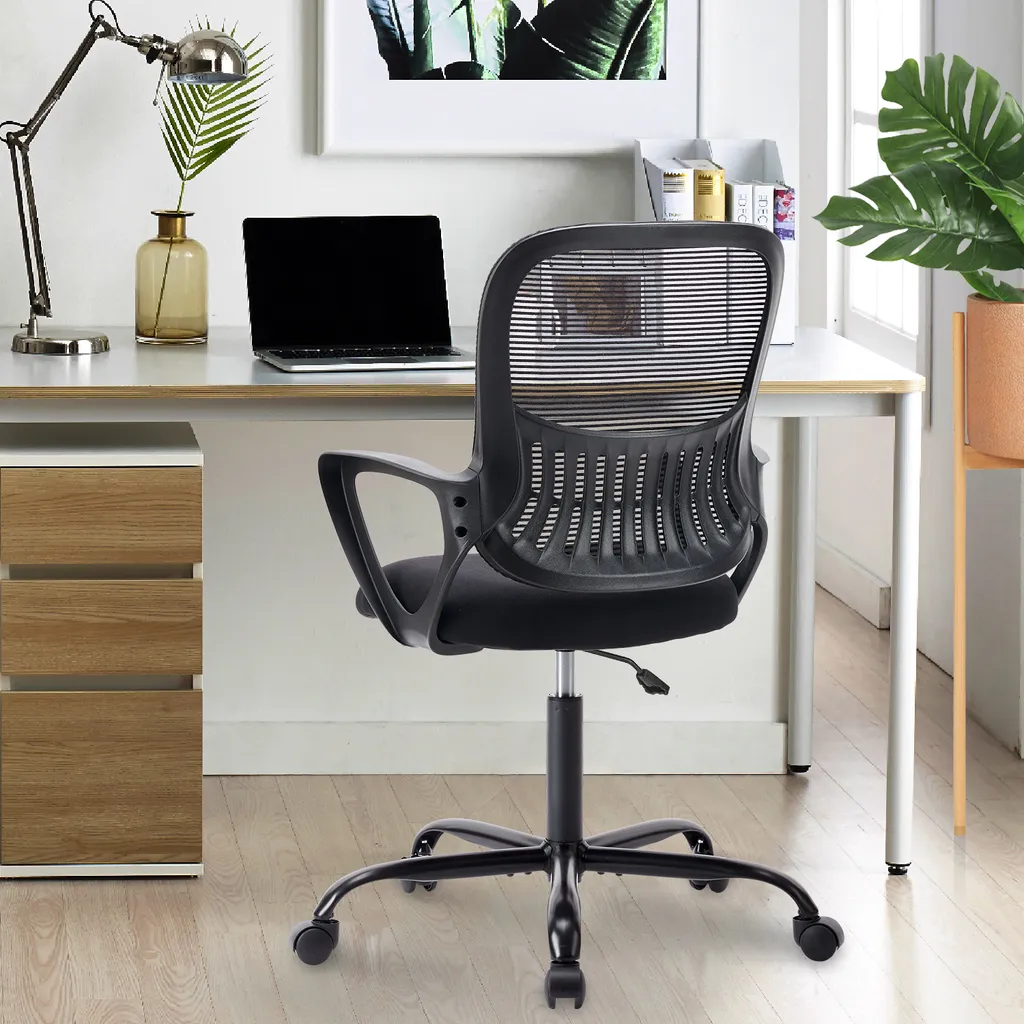 Chaise de bureau avec soutien lombaire actif et accoudoirs réglables
