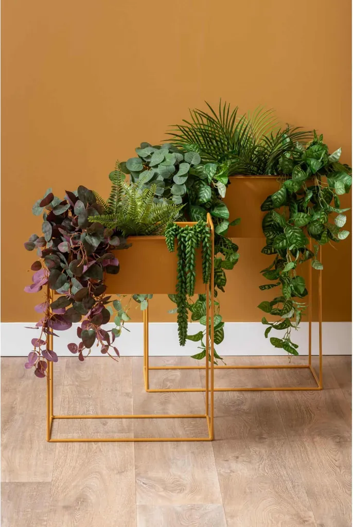 Present Time Essence Straight Lot de 2 Cache-pots Design Jaune Ocre - 2
