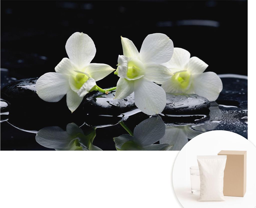 Fototapete - Wandbilder für Wohnzimmer - 416x254 - Dekorative Wandfolie - Modernes Design für Wanddekoration - Tapeten für Innenräume - Blumen ...
