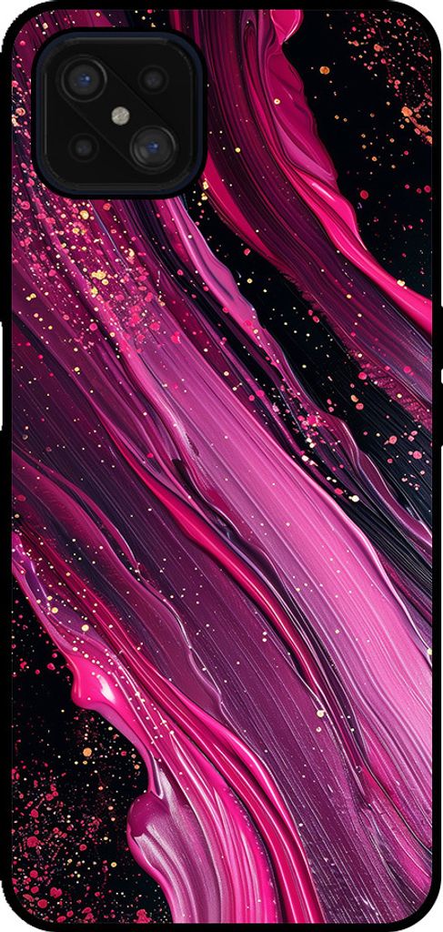Smartphonica Handytasche geeignet für Oppo A92s / Reno4 Z 5G mit Marmordruck - TPU zurück Abdeckung Fall Marmor Design - lila rosa