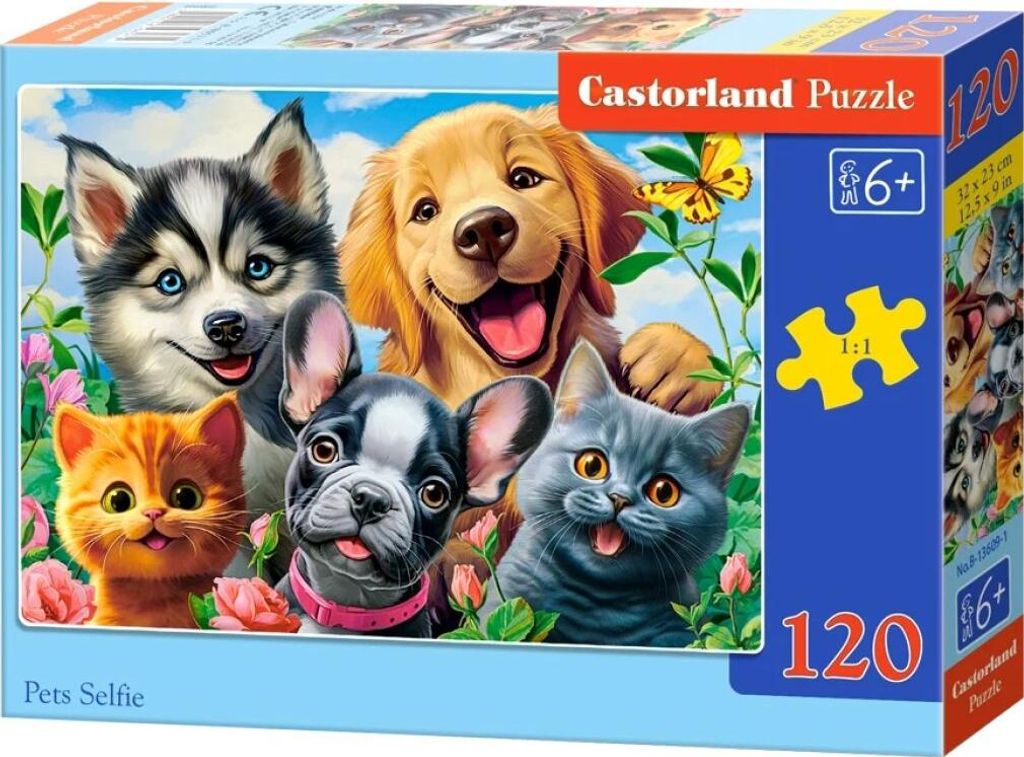 Puzzle 120 Haustiere Selfie CASTOR Produktbild 