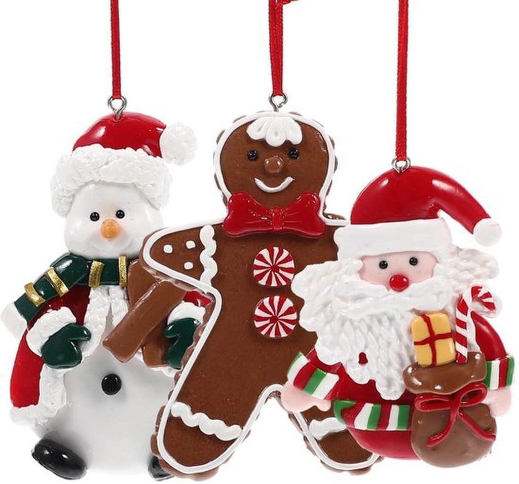 Unyqoos Set mit 9 einzigartigen Weihnachtsfiguren als hängende Dekoration für das Zuhause