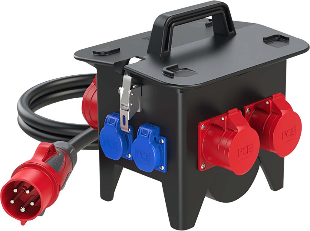 PCE Stromverteiler RIED, 1x CEE 32A, 2x CEE 16A, 3x SSD 16A, IP54