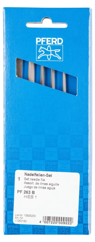 Jeu de 6 limes aiguilles PFERD 160mm taille 1 pour travaux de précision