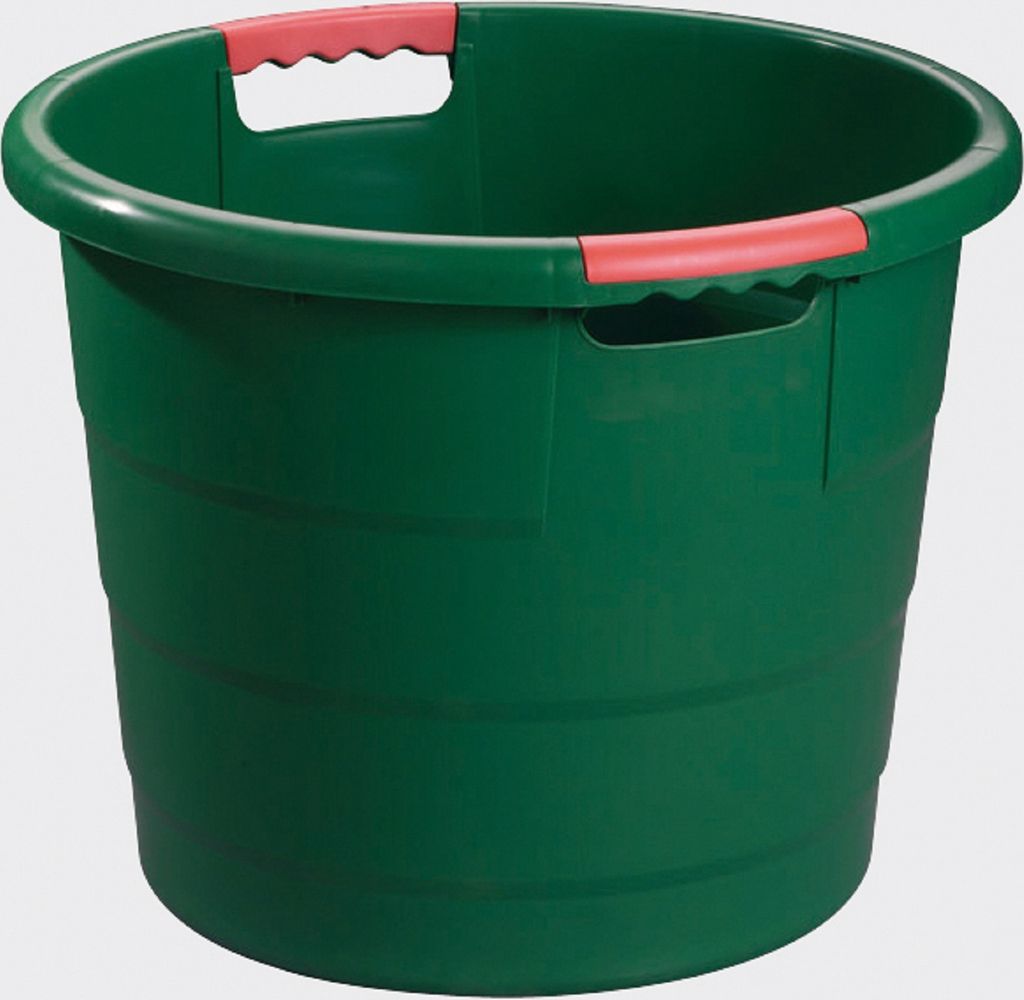Kunststoffbehälter rund 45 l PP grün D490xH380mm mit Produktbild 