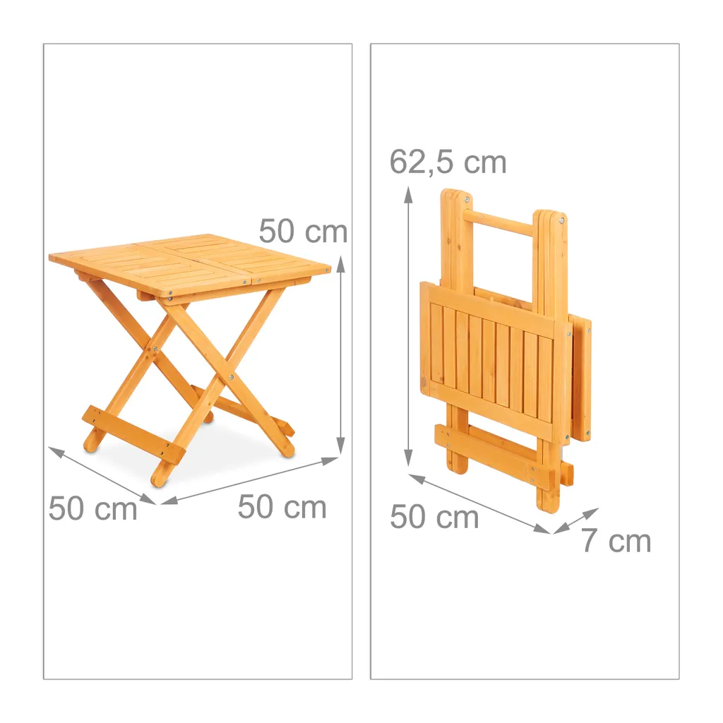 Petite Table Pliante en Bois Relaxdays Solution Salon et Studio Exigu - 4