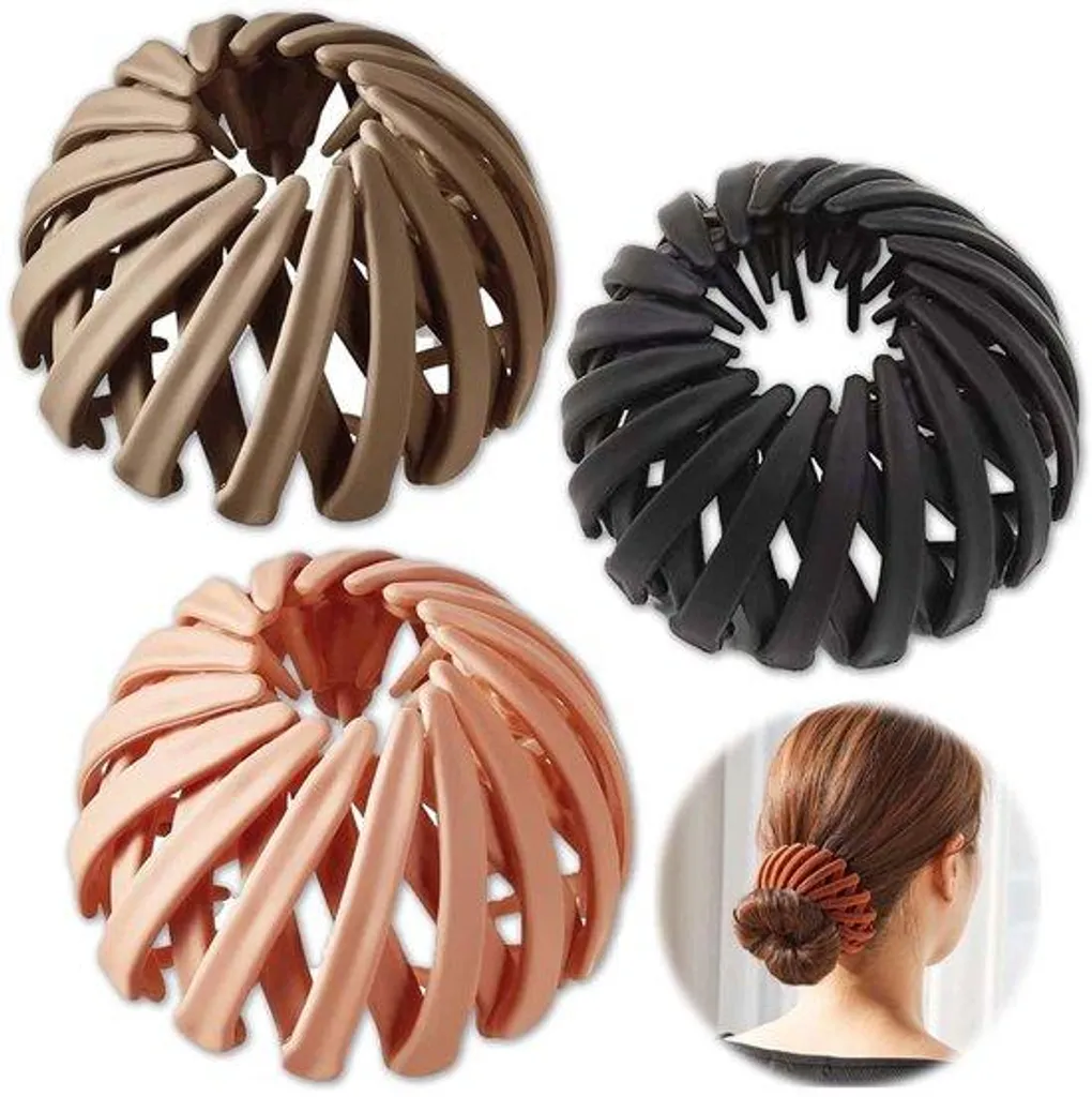 Barrettes à cheveux antidérapantes pour femme - Set de 3 couleurs
