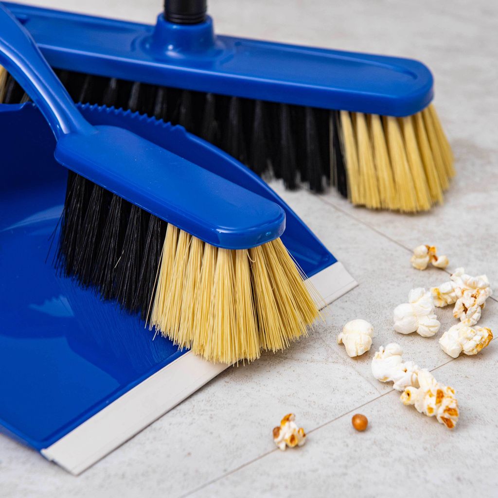 SIDCO Kehrset Zimmerbesen + Kehrgarnitur blau Schaufel + Produktbild 4