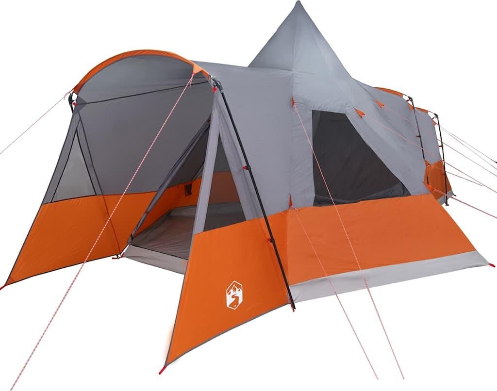 vidaXL Teepee Zelt für 8 Personen Grau und Orange 720 x 465 x 295 cm