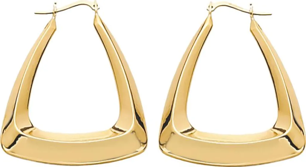 Boucles d'Oreilles Créoles Femme Or 375/1000 - 33x30mm TRS26388