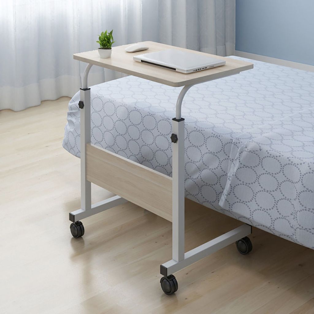 Tragbarer höhenverstellbarer Laptop Computer Ständer Schreibtisch Bett Seite Lesetisch (weißer Ahorn)