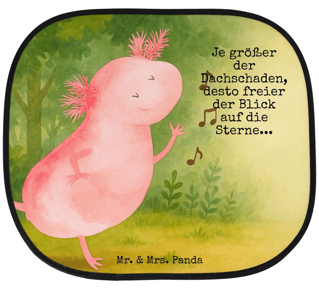 Mr. & Mrs. Panda auto hitzeschutz Axolotl Tanzen Design - Weiß - Geschenk, Sonnenschutz, Sonnenblende, Lurch, Autoscheiben, für, Freundin, gut Ge...