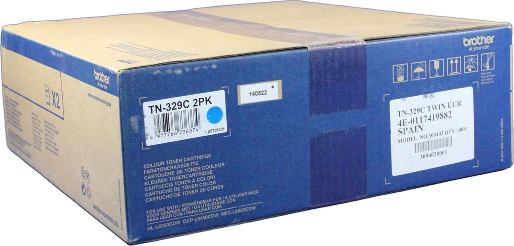 Brother TN329C - 2er-Pack - Cyan - original - Tonerpatrone