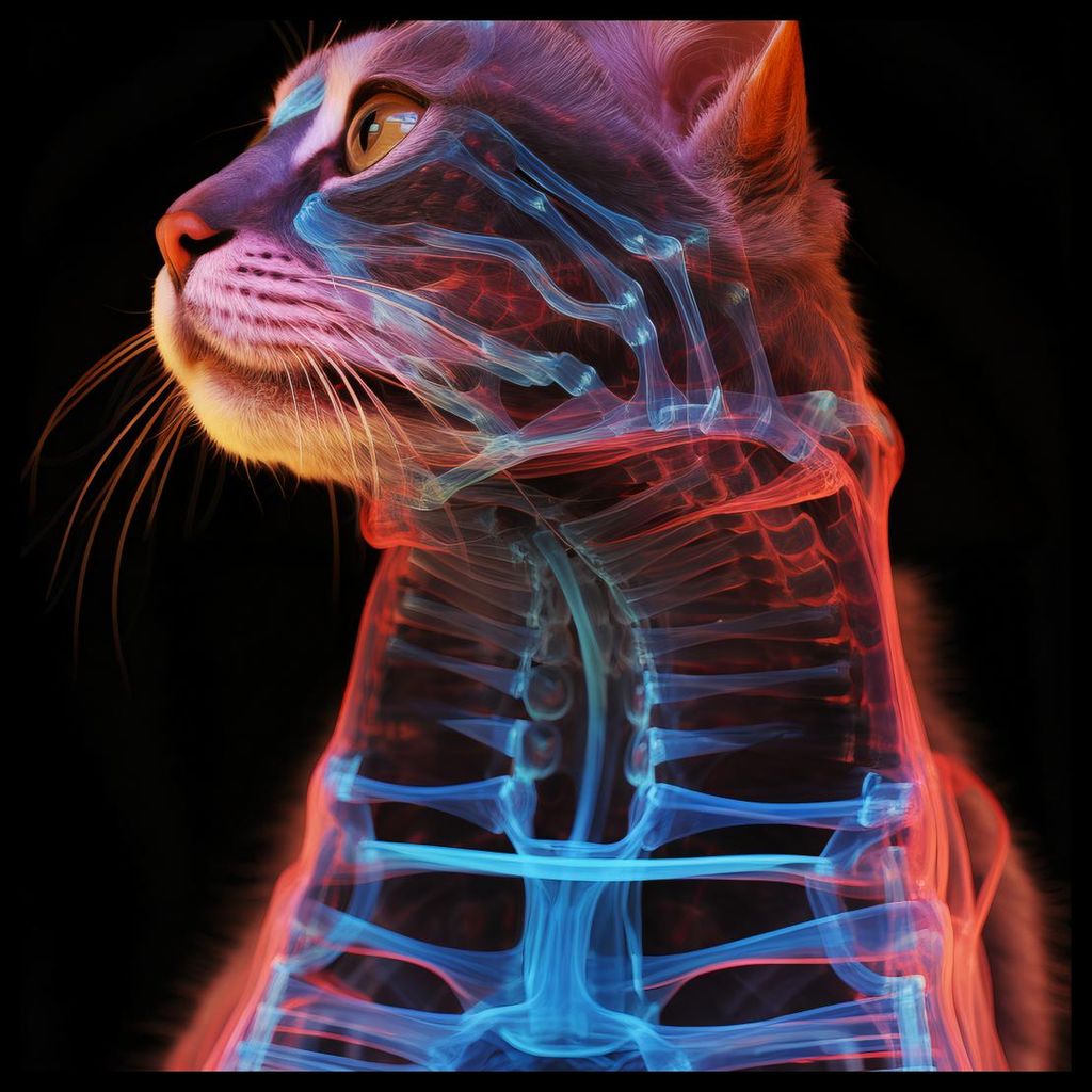 Plakat 50x50cm Anatomie der Katze