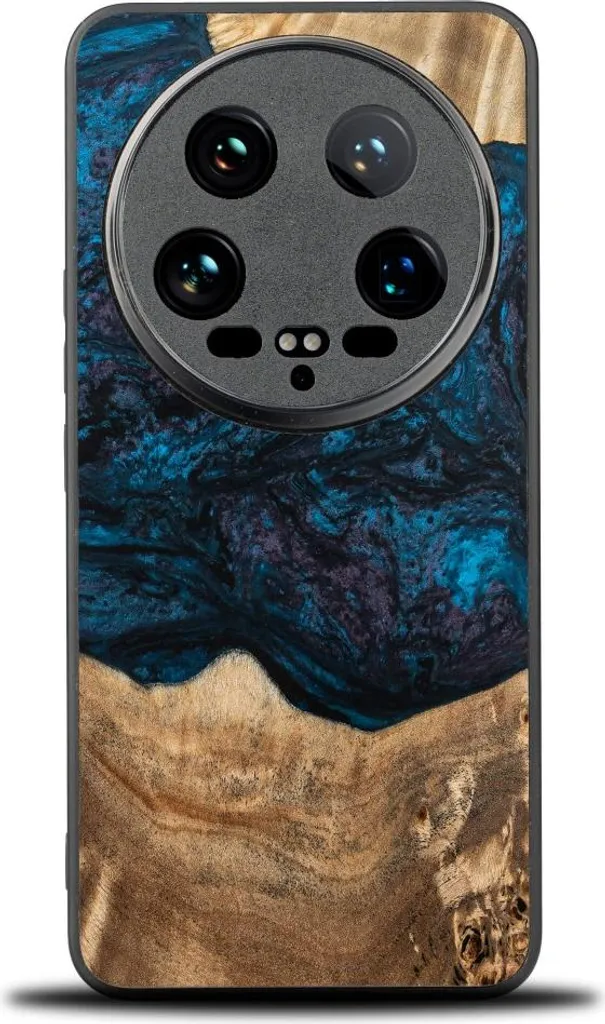 Cover Xiaomi 14 Ultra Bewood Nettuno: Legno e Resina Unique Planets