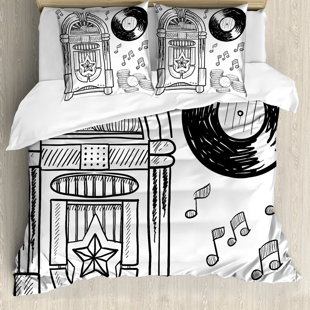 Regalo Unico: Set Copripiumino Music Box ABAKUHAUS 200x200 cm