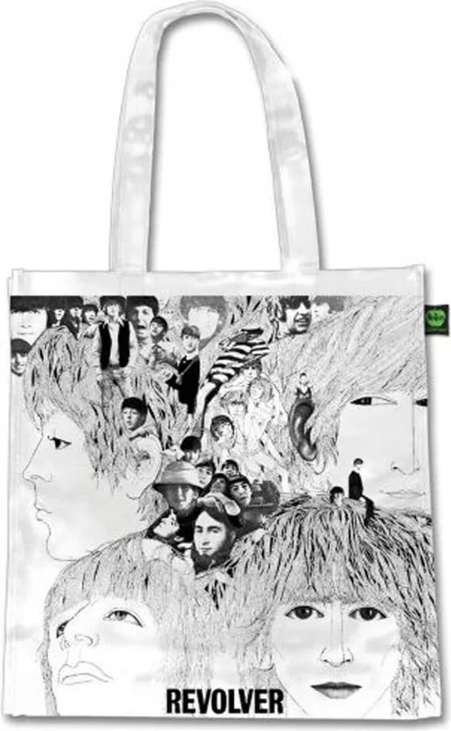 The Beatles - Borsa Tote "Revolver" RO9454 (Taglia unica) (Bianco/Nero)