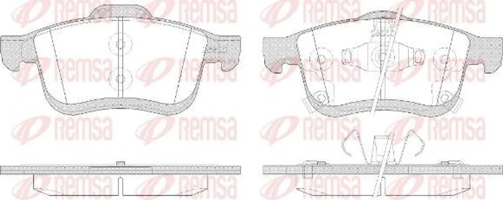 Plaquettes de frein OE 77366590 REMSA 1183.42 haute performance
