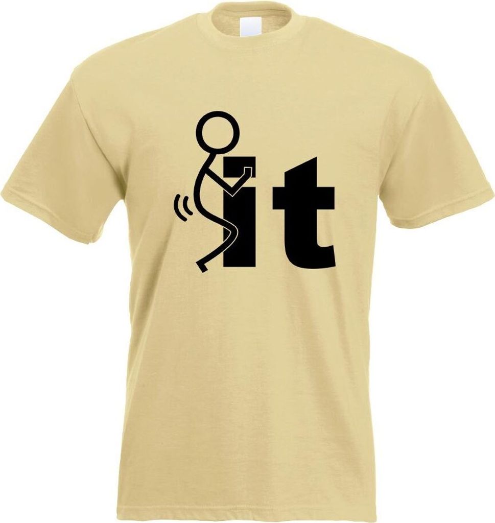 Kiwistar - T-Shirt - Khaki - Fuck It Motiv Bedruckt Funshirt Design Print - mit Motiv Bedruckt - Funshirt Design - Sport - Freizeit - Herren - XXL