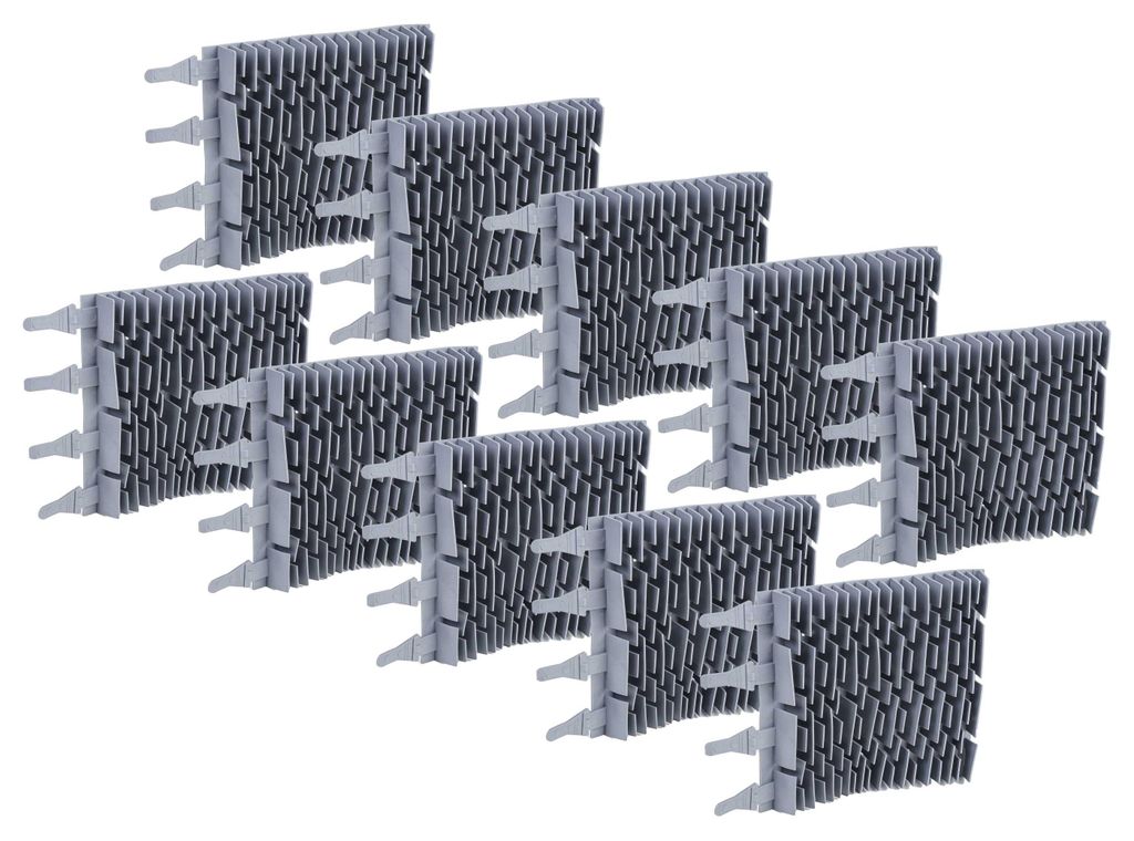 vhbw 10x Bürste Ersatz für Zodiac R0764900, R0774900 für Poolroboter, Poolsauger - Aus Gummi, 24,8 x 18 x 2,8 cm